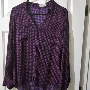 Classic Portofino Long Sleeve Button-Up Shirt – Soft Silky Feel, Flowy Fit